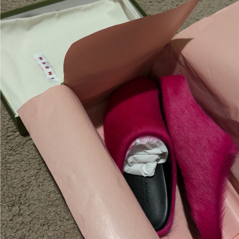 Marni Pink Fussbett mule slides size 7 - Picture 3 of 5